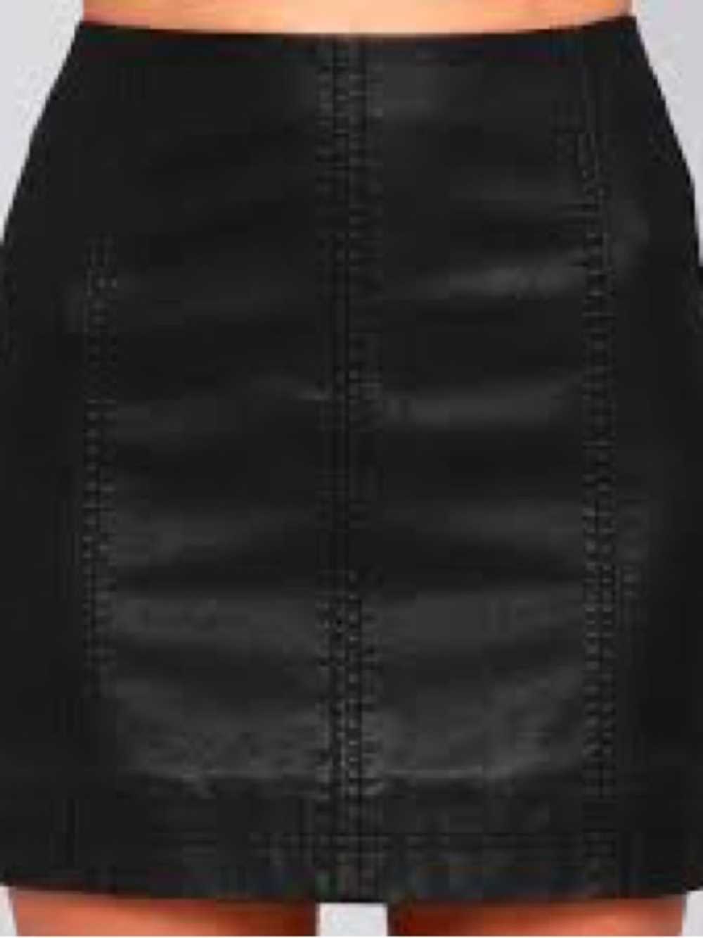 Free People Vegan Leather mini skirt size 6,8 - Picture 3 of 6